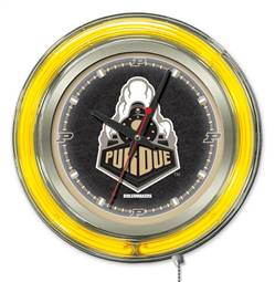 Purdue  15 inch Double Neon Wall Clock