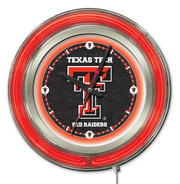 Texas Tech University 15 inch Double Neon Wall Clock