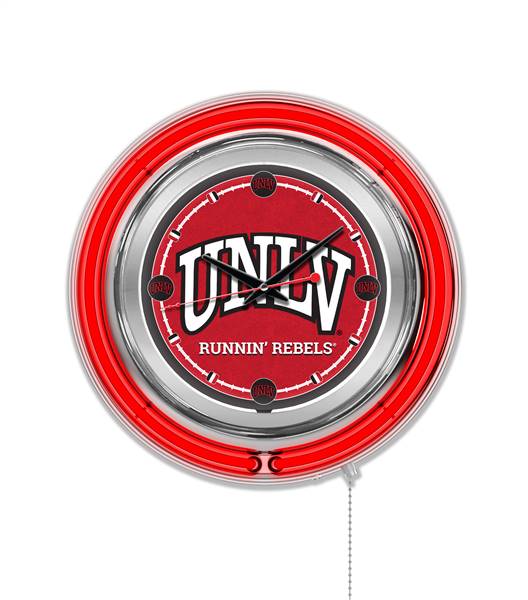 University of Nevada Las Vegas 15 inch Double Neon Wall Clock