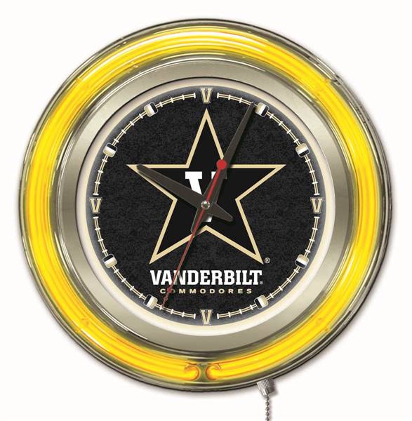 Vanderbilt University 15 inch Double Neon Wall Clock