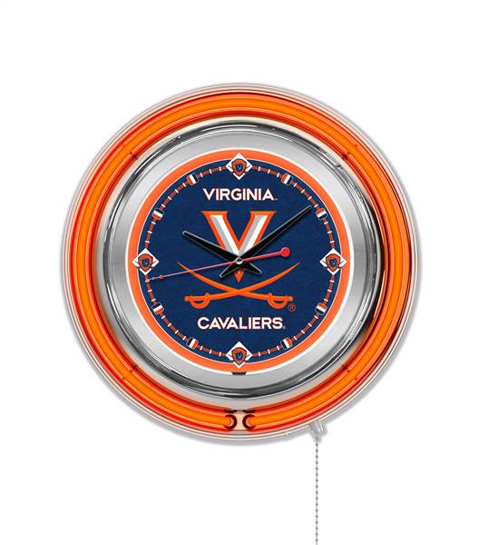 University of Virginia 15 inch Double Neon Wall Clock