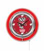 University of Wisconsin (Badger)  15 inch Double Neon Wall Clock