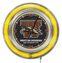 Western Michigan University 15 inch Double Neon Wall Clock