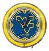 West Virginia University 15 inch Double Neon Wall Clock