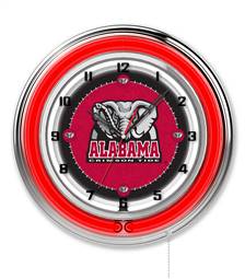 University of Alabama (Elephant)  19 inch Double Neon Wall Clock