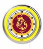 Arizona State University (Sparky) 19 inch Double Neon Wall Clock