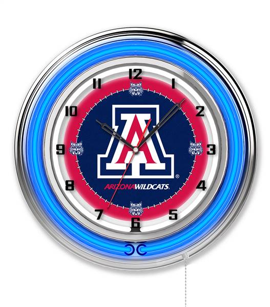 University of Arizona 19 inch Double Neon Wall Clock