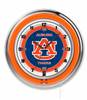 Auburn University 19 inch Double Neon Wall Clock