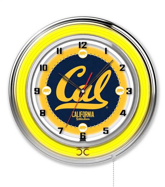 University of California 19 inch Double Neon Wall Clock