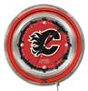 Calgary Flames 19 inch Double Neon Wall Clock