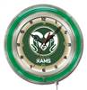 Colorado State University 19 inch Double Neon Wall Clock