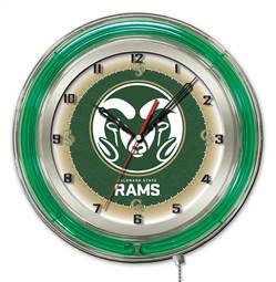 Colorado State University 19 inch Double Neon Wall Clock