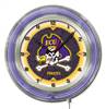 East Carolina University 19 inch Double Neon Wall Clock