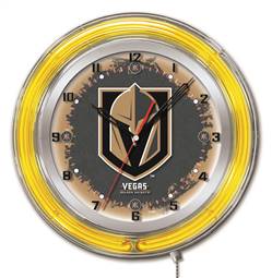 Vegas Golden Knights 19 inch Double Neon Wall Clock