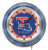 Louisiana Tech University 19 inch Double Neon Wall Clock