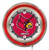 University of Louisville 19 inch Double Neon Wall Clock