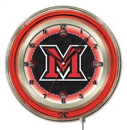 Miami University (OH) 19 inch Double Neon Wall Clock