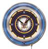 United States Navy 19 inch Double Neon Wall Clock