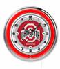 Ohio State University 19 inch Double Neon Wall Clock