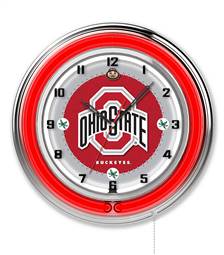 Ohio State University 19 inch Double Neon Wall Clock