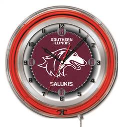 Southern Illinois University 19 inch Double Neon Wall Clock