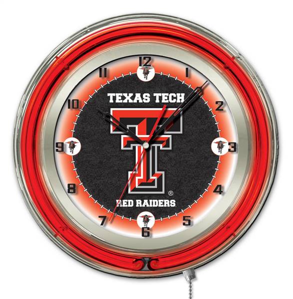 Texas Tech University 19 inch Double Neon Wall Clock