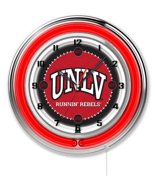 University of Nevada Las Vegas 19 inch Double Neon Wall Clock