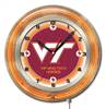 Virginia Tech University 19 inch Double Neon Wall Clock