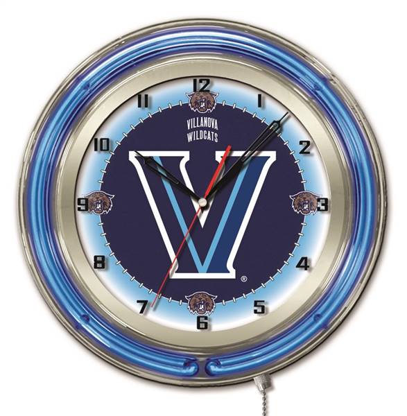 Villanova University 19 inch Double Neon Wall Clock