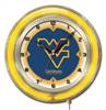 West Virginia University 19 inch Double Neon Wall Clock
