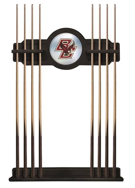 Boston College Solid Wood Cue Rack with a Black Finish
