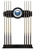 Buffalo Sabres Solid Wood Cue Rack with a Black Finish