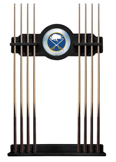 Buffalo Sabres Solid Wood Cue Rack with a Black Finish
