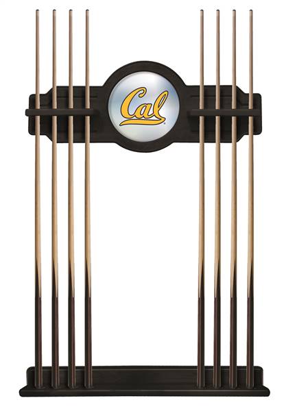 University of California Solid Wood Cue Rack with a Black Finish