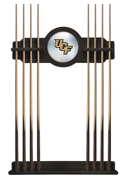 University of Central Florida Solid Wood Cue Rack with a Black Finish