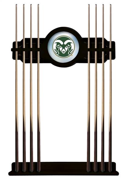 Colorado State University Solid Wood Cue Rack with a Black Finish