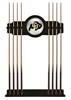 University of Colorado Solid Wood Cue Rack with a Black Finish