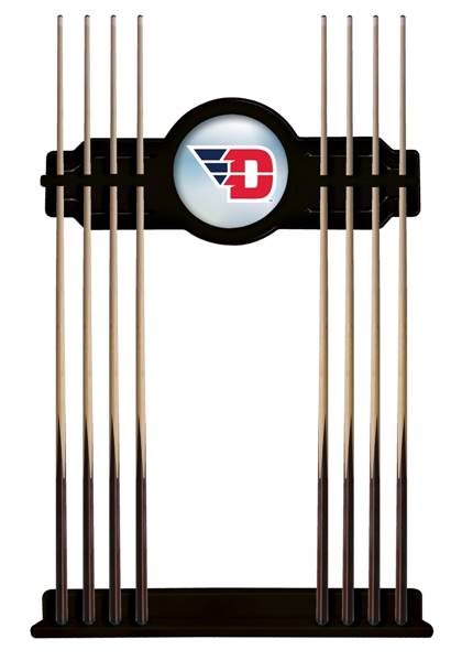 University of Dayton Solid Wood Cue Rack with a Black Finish
