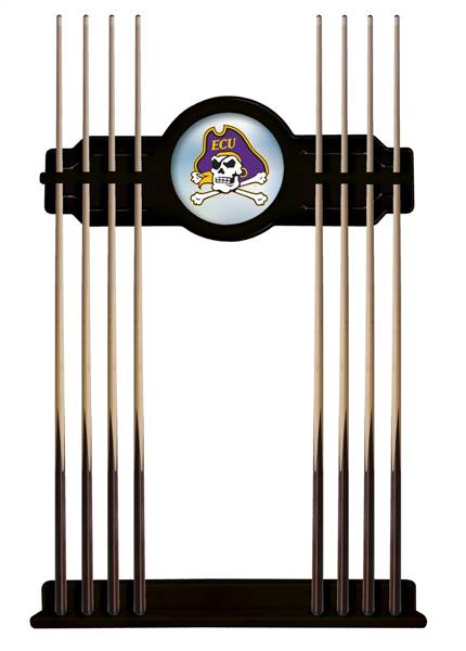 East Carolina University Solid Wood Cue Rack with a Black Finish