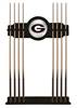 University of Georgia (G) Solid Wood Cue Rack with a Black Finish