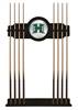 University of Hawaii Solid Wood Cue Rack with a Black Finish