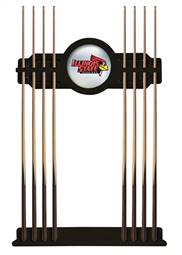 Illinois State University Solid Wood Cue Rack with a Black Finish