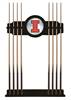 University of Illinois Solid Wood Cue Rack with a Black Finish