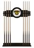 University of Iowa Solid Wood Cue Rack with a Black Finish