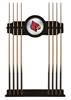 University of Louisville Solid Wood Cue Rack with a Black Finish