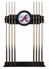 Atlanta Braves Solid Wood Cue Rack with a Black Finish