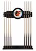 Baltimore Orioles Solid Wood Cue Rack with a Black Finish