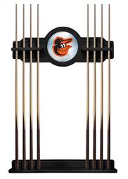 Baltimore Orioles Solid Wood Cue Rack with a Black Finish