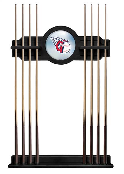 Cleveland Guardians Solid Wood Cue Rack with a Black Finish