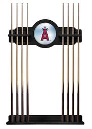 Los Angeles Angels Solid Wood Cue Rack with a Black Finish